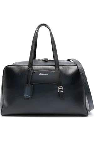 santoni Tote i læder med logostempel