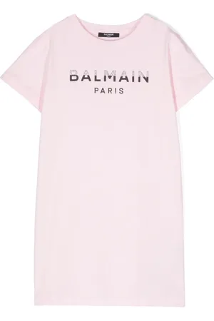Balmain Kjole med logodetalje og glitter