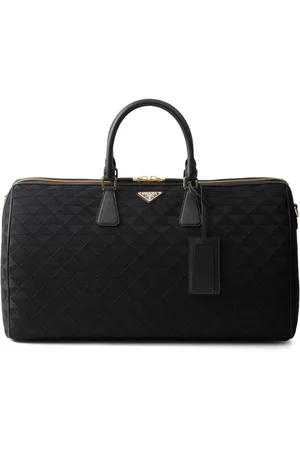 Prada Duffle-taske med broderi og trekantet logo