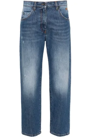Msgm Cropped jeans med mellemhøj talje