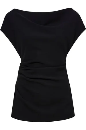 Proenza Schouler Francesca bluse i crepe med off-shoulder-snit