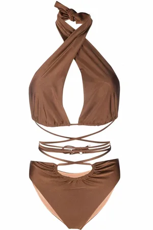 Noire Swimwear Badedragt med halterneck og lattice-rem