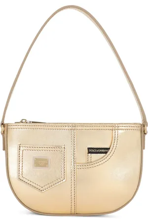 Dolce & Gabbana Skuldertaske i læder med logoplade