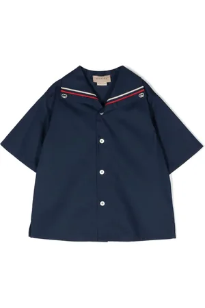 Gucci Poplin-skjorte med GG-broderi