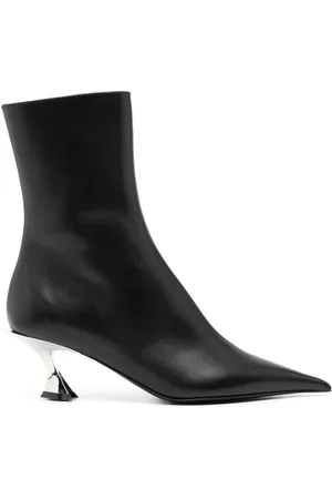 MUGLER 60mm ankelstøvler i læder
