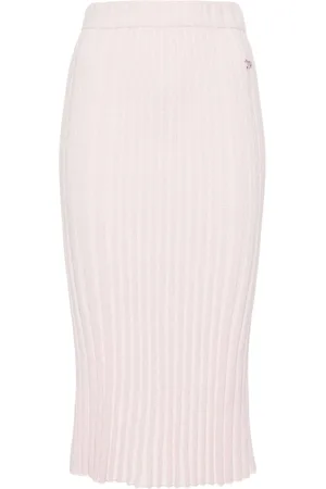 Maison Kitsuné Ribstrikket midi-nederdel