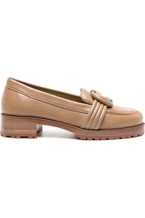 ALEXANDRE BIRMAN Loafers i læder med knudedetalje