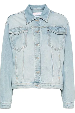 Chiara Ferragni Denimjakke med 3D-logo