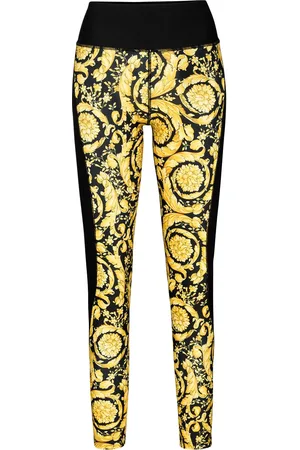 VERSACE Højtaljede leggings med baroktryk