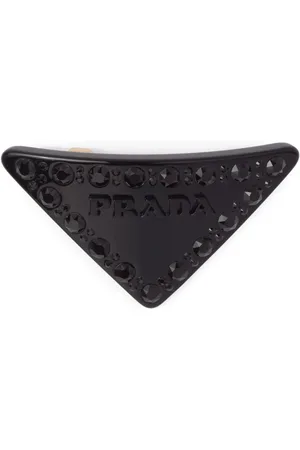Prada Hårspænde med trekantet logo