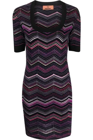 Missoni Zigzag-vævet kort kjole uden ærmer