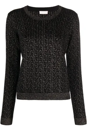 Liu Jo Trøje med monogram-jacquard og rund hals