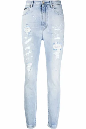 Dolce & Gabbana Grace skinny-jeans med slitageeffekt