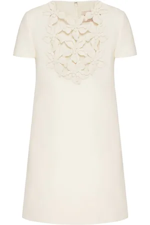 VALENTINO GARAVANI Kort broderet Crepe Couture kjole