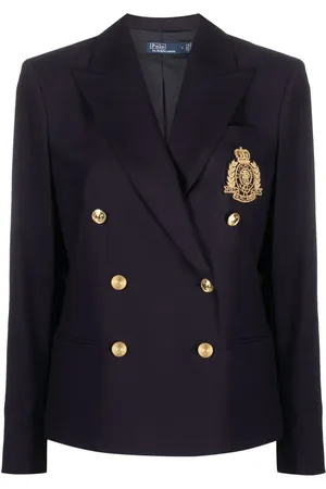Ralph Lauren Enkeltradet blazer med våbenskjold-broderi