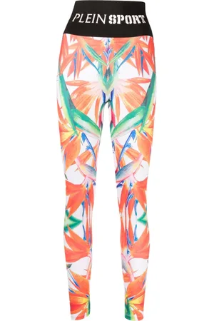 Philipp Plein Leggings i stræk med blomstertryk