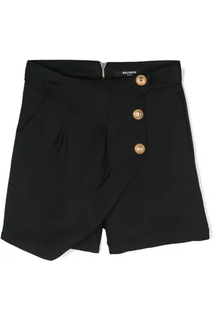 Balmain Asymmetriske shorts i twill