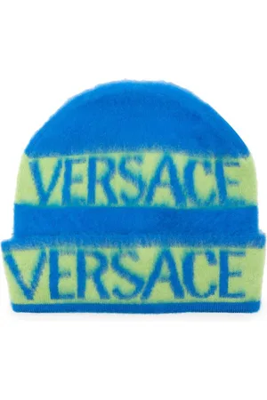 VERSACE Intarsiastrikket hue med logo
