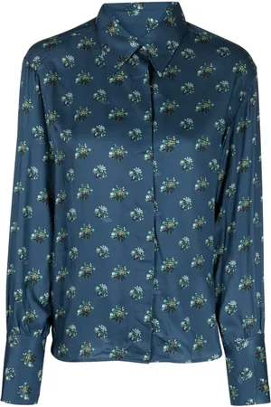 Maison Kitsuné Langærmet skjorte med blomstertryk