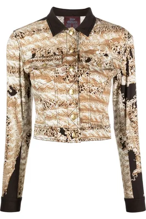 John Galliano Cropped jakke med blomstret mønster fra 1990