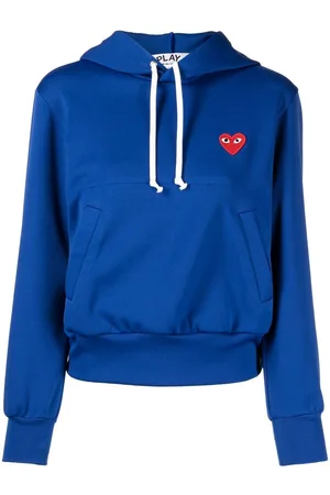 Comme des Garçons Hættetrøje med hjertemærke og snoretræk