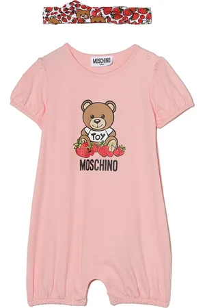 Moschino Kortærmet sparkedragt med jordbærtryk