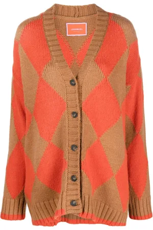 La DoubleJ Argyle-intarsiastrikket cardigan