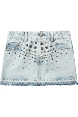 Alessandra Rich Nitteudsmykket kort denimnederdel