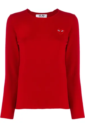 Comme des Garçons Sweater med hjerteapplikation