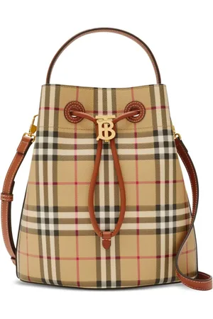 Burberry Lille TB bucket-taske i læder