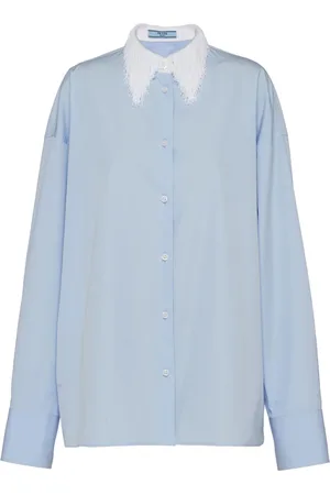 Prada Skjorte med frynset krave