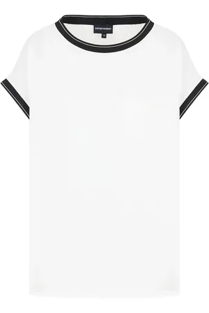 Emporio Armani Kortærmet bluse i chiffon