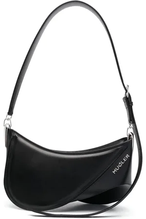 MUGLER Medium Spiral Curve 01 taske i denim