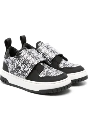 Moschino Sneakers med logotryk og burrelukning
