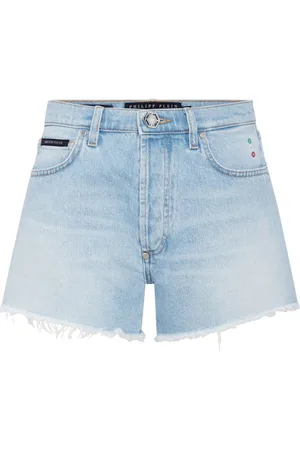 Philipp Plein Mini denimshorts med logoapplikation