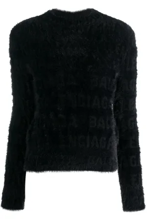 Balenciaga Plysset striktrøje med logo