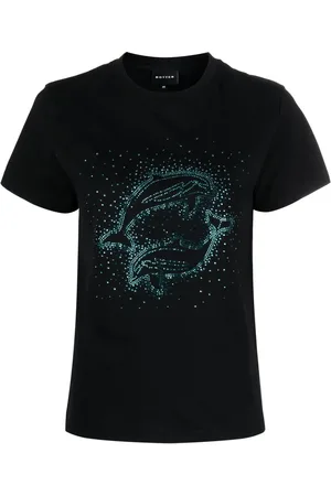 Botter T-shirt med rhinsten-udsmykning