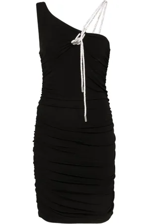 OFF-WHITE Asymmetrisk kjole i crepe