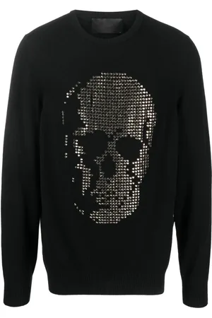 Philipp Plein Sweatshirt i kashmir med dødningehoved