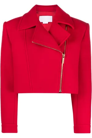 GENNY Cropped ternet jakke i uldblanding