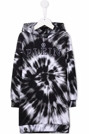 Philipp Plein Kjole med hætte og batiktryk