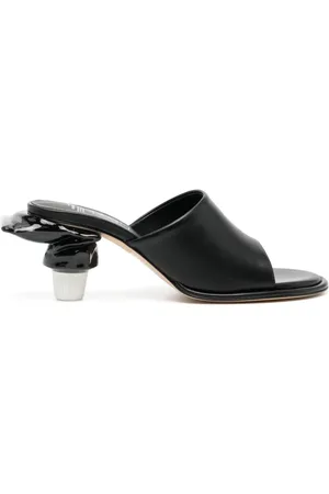 Maison Mihara Yasuhiro Toothpaste 65mm mules i læder