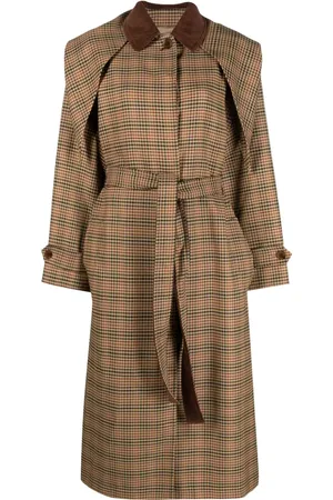 Kenzo Prince of Wales-ternet trenchcoat med bælte