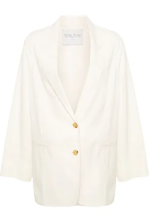 FORTE FORTE Enkeltradet blazer i twill