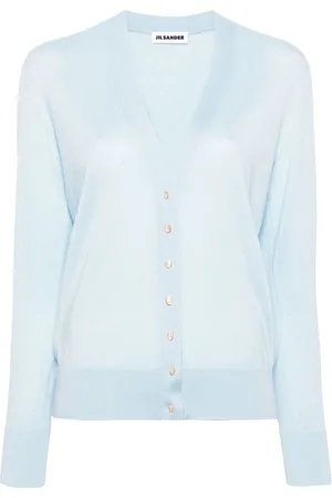 Jil Sander Finstrikket cardigan med V-hals