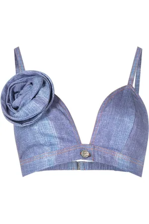AMIR SLAMA Croptop med blomster