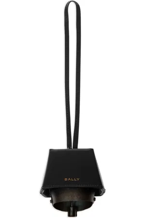 Bally Belle ringer-vedhæng med indgraveret logo og læder