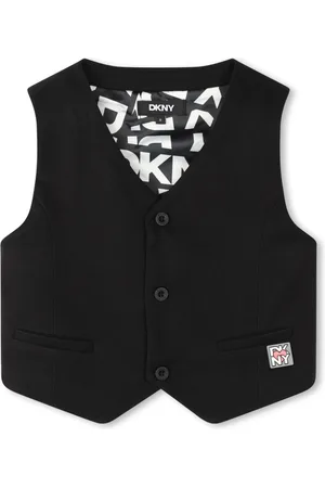 DKNY Vest med logoapplikation og knapper