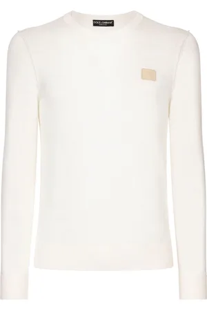 Dolce & Gabbana Trøje med rund hals og logoapplikation