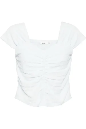 B+AB Tekstureret top med ruche